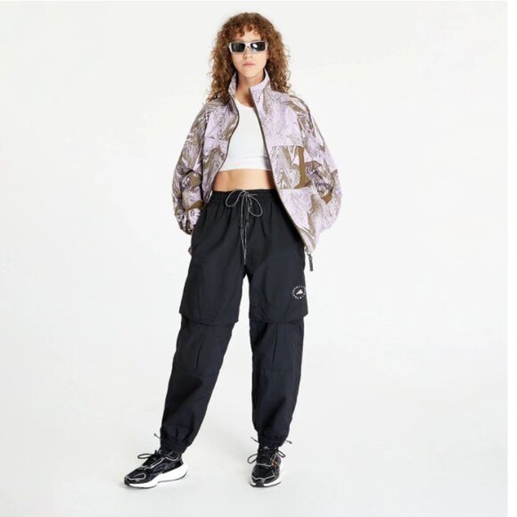 Adidas by Stella McCartney Moire Wood Print Woven Track Jacket Purple Size Small - Picture 3 of 15